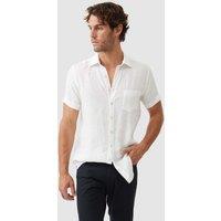 Rodd & Gunn Palm Beach Slim Fit Pure Linen Shirt White