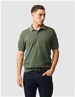Masons Pure Cotton Flat Knitted Polo Shirt