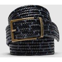 Rodd & Gunn Stratford Leather Stretch Woven Belt Navy