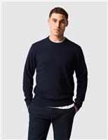 Wool and Cashmere Blend Crew Neck Jumper