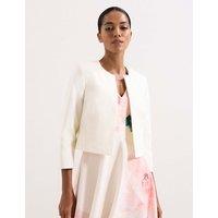 Phase Eight Cotton Rich Short Jacket Cream
