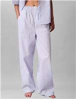 Pure Cotton Poplin Striped Pyjama Bottoms