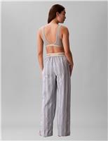 Cotton Poplin Logo Pyjama Bottoms