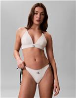 Graphic Monogram Triangle Bikini Top