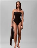 Intense Power Cut Out Non-Wired Non-Padded Bandeau Swimsuit
