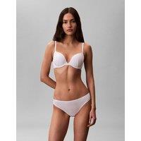 Calvin Klein Perfectly Fit Lace Wired Push-Up Plunge Bra (A-DD) White
