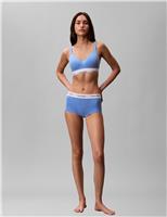 Calvin Klein Icon Cotton Blend Non Wired Bralette Blue
