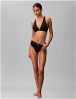 Calvin Klein Logo Non Wired Triangle Bralette Black