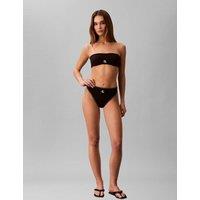 Calvin Klein Graphic Monogram High Waisted Bikini Bottoms Black