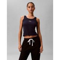 Calvin Klein Cotton Stretch Lounge Logo Graphic Vest Black