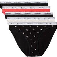 Calvin Klein 5 Pack Icon Logo Cotton Rich Bikini Knickers Multi