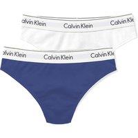 Calvin Klein 2 Pack Icon Cotton Modal Brazilian Thongs White Mix