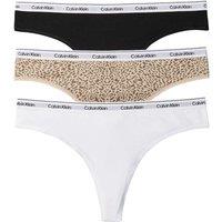 Calvin Klein 3 Pack Icon Logo Cotton Rich Brazilian Knickers Multi