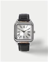 Genuine Leather Square Classic Watch