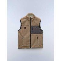 Napapijri Fleece Funnel Neck Gilet Khaki Mix