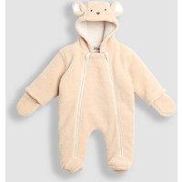 JoJo Maman Bb Borg Bear Pramsuit (0-12 Mths) Brown