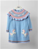 Unicorn Fair Isle Knitted Dress (6 Mths-7 Yrs)