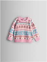 Ballerina Fair Isle Jumper with Wool (6 Mths-7 Yrs)