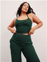 Beyond Yoga Spacedye Scoop Neck Racer Back Crop Vest Top Green