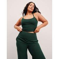 Beyond Yoga Spacedye Scoop Neck Racer Back Crop Vest Top Green