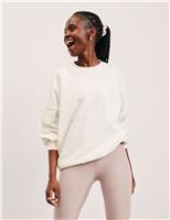 Beyond Yoga Luxefleece Cotton Rich Oversized Sweatshirt White