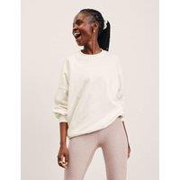 Beyond Yoga Luxefleece Cotton Rich Oversized Sweatshirt White