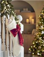 Velvet Bow Christmas Stocking