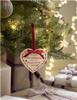 Wood Hanging Mummy Heart Decoration