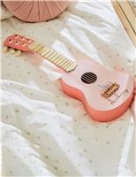 Personalised Pink Guitar Wooden Toy FSC
