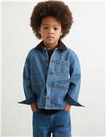 Denim Cord Collar Jacket (3-14 Yrs)