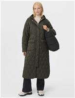 On The Move Quilted Longline Parka Coat