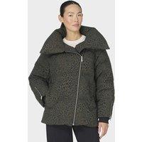 Sweaty Betty Nimbus CloudWeight Cropped Puffer Jacket Dark Green Mix
