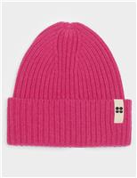Soft Cloud Knitted Ribbed Beanie Hat