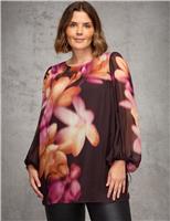 Floral Tie Sleeve Tunic