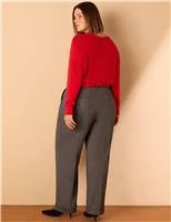 Herringbone Tailored Straight Leg Trousers