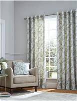 Parterre Pure Cotton Floral Eyelet Curtains