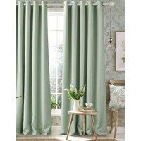 Laura Ashley Stephanie Eyelet Blackout Curtains Light Green