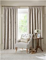 Rowsham Garden Pure Cotton Pencil Pleat Blackout Curtains
