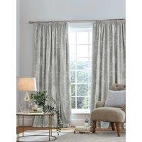 Laura Ashley Josette Pencil Pleat Blackout Curtains Light Grey Mix