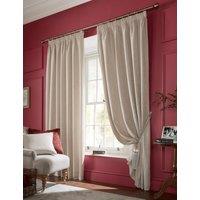 Laura Ashley Whinfell Jacquard Pencil Pleat Curtains Natural