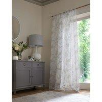Laura Ashley Sheer Voile Panel Slot Top Curtain Blue Mix