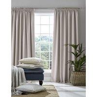 Laura Ashley Stephanie Pencil Pleat Blackout Curtains Light Grey
