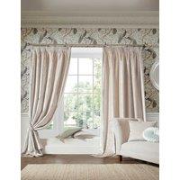 Laura Ashley Loretta Pencil Pleat Curtains Beige
