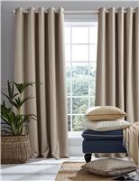 Laura Ashley Stephanie Eyelet Blackout Curtains Dark Blue