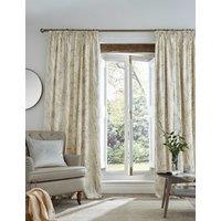 Laura Ashley Pure Cotton Pussy Willow Pencil Pleat Curtains Light Grey Mix