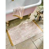 William Morris At Home Pure Cotton Strawberry Thief Bath Mat Light Pink Mix