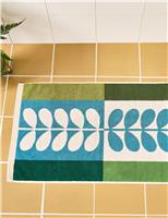Pure Cotton Stem Check Bath Mat
