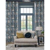 William Morris At Home Pimpernel Pure Cotton Blackout Curtains Blue Mix