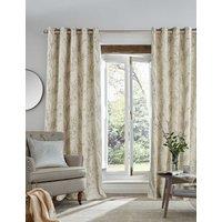 Laura Ashley Pussy Willow Eyelet Curtains Grey Mix