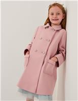 Binding Edge Crest Button Coat (3-13 Yrs)